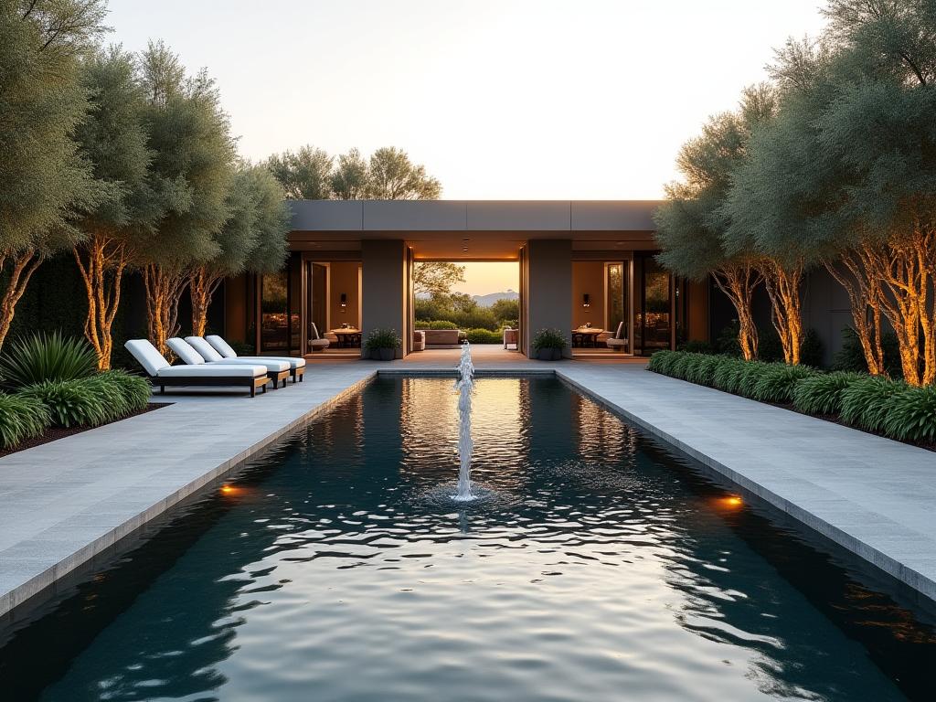 Exklusiver Privatgarten mit Premium Wasser-Design