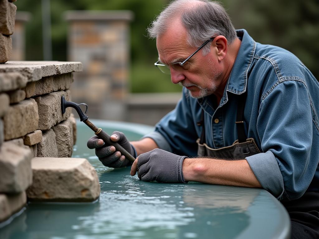 Meisterhandwerker mit Liebe zum Detail im Wasserbau
